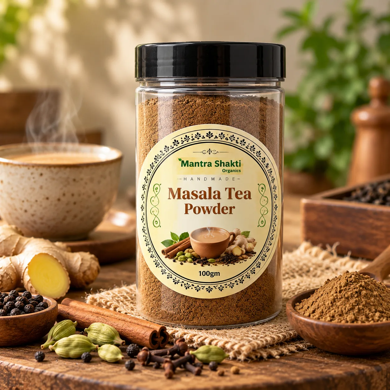 Masala Tea Powder, freshly ground whole spices, 100 g pack