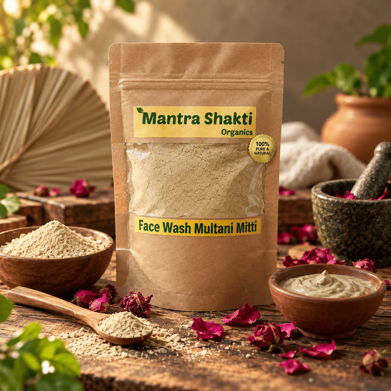 Multani Mitti Face Cleanser, fuller's earth clay, 100 g pack